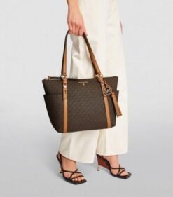Branded  Mk Sulliivan saffiano Tote Bag with Dusk Bag (bj)