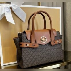 Branded MK CARMEN MD FLAP SATCHEL SHOULDER BAG (BZ)