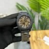 fossil men black automatic watch