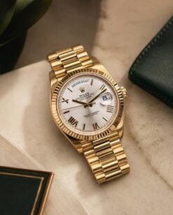 Rolex Oyster Perpetual Day Date 40 Battery Gold-White