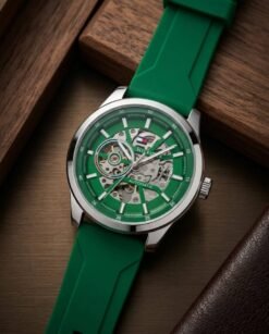 Tommmy Hilfiger Automatic Silicon Green-Silver-Green