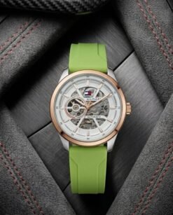 Tommmy Hilfiger Automatic Silicon Green-Copper-White