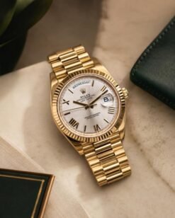 Rolex Oyster Perpetual Day Date 40 Battery Gold-White