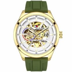 Tommmy Hilfiger Automatic Silicon Green-Gold-White