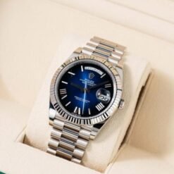 Rolex Oyster Perpetual Day Date 40 Battery Silver-Blue